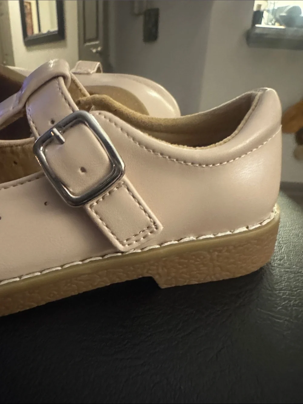 Cat and Jack 🙂 Classic Girls' T-Strap Mary Jane Shoes - Pale Pink🙂 Size 9T 🙂